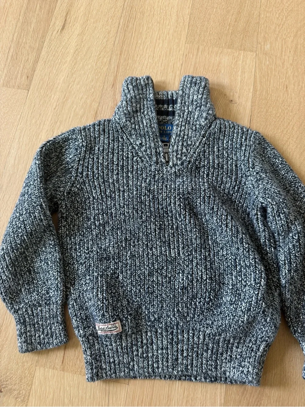 Ralph Lauren Marled Zip-Neck Sweater - Kids size 5